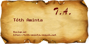 Tóth Aminta névjegykártya